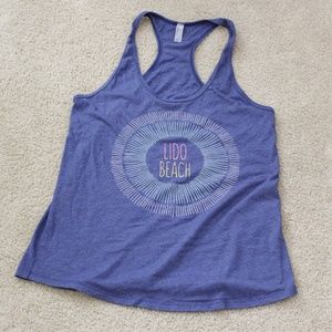 Lido Beach Blue Tank Top Sz Large